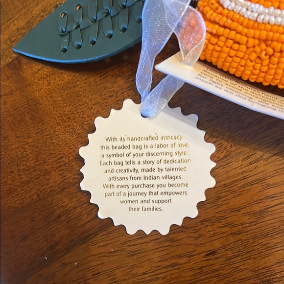 Orange Beaded Wallet 🍊 - Picture 3 of 6